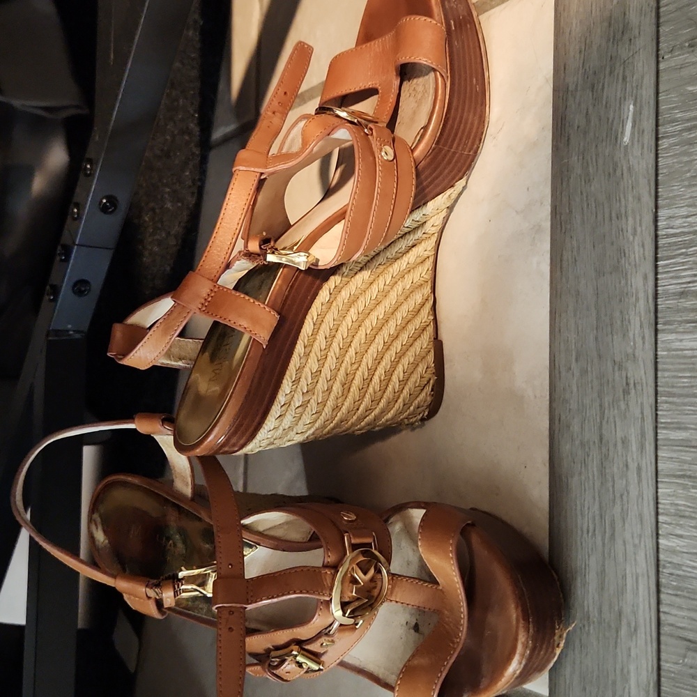 Michael Kors brown wedges